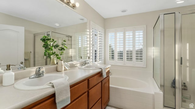 1562 S 910 W, Payson, UT 84651 - bathroom featuring double vanity, a shower stall, and a garden tub