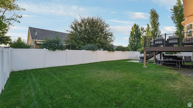 1562 S 910 W, Payson, UT 84651 - fenced backyard with a wooden deck