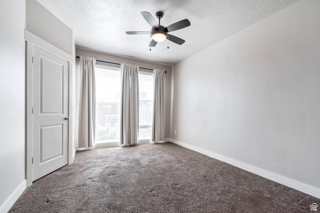11463 S Lake Run Rd W, South Jordan, UT 84009 - carpeted empty room with a textured ceiling and a ceiling fan