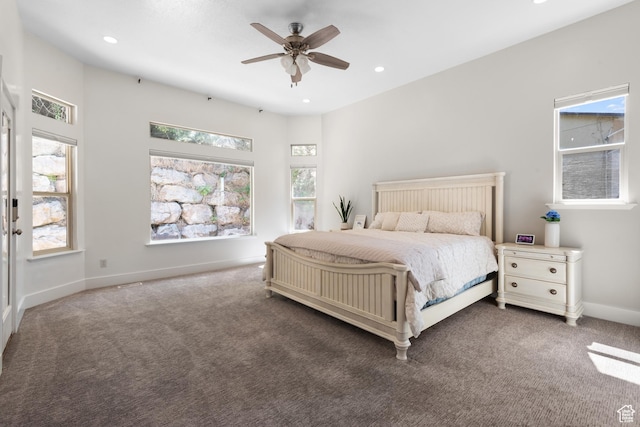 520 Lacey Way N, Salt Lake, UT 84054 - carpeted bedroom with ceiling fan and recessed lighting