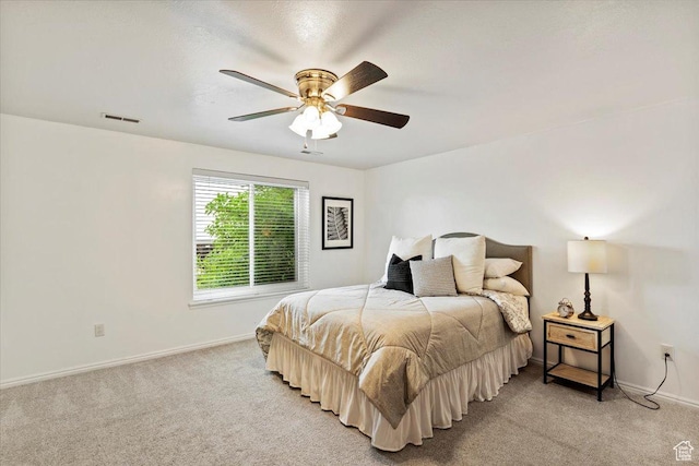 53 N Foxhill Rd N, North Salt Lake, UT 84054 - bedroom with light carpet and ceiling fan