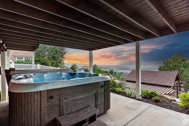 53 N Foxhill Rd N, North Salt Lake, UT 84054 - view of patio / terrace featuring a hot tub