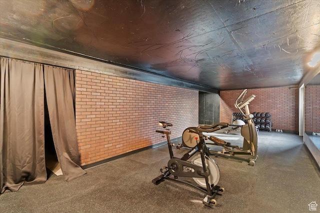 53 N Foxhill Rd N, North Salt Lake, UT 84054 - exercise area featuring brick wall