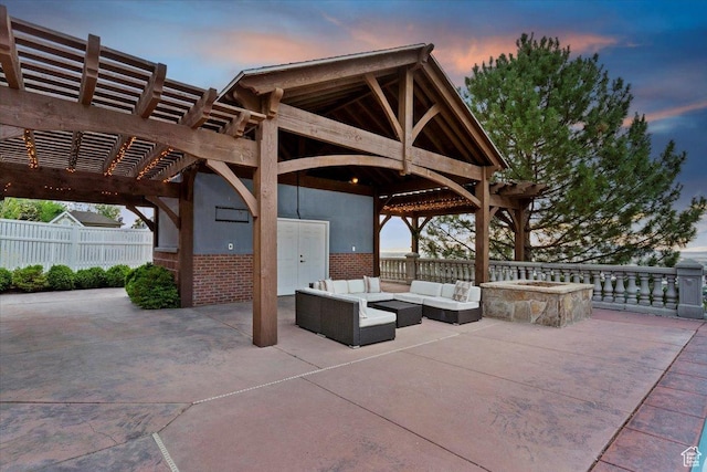 53 N Foxhill Rd N, North Salt Lake, UT 84054 - view of patio with an outdoor hangout area and a pergola