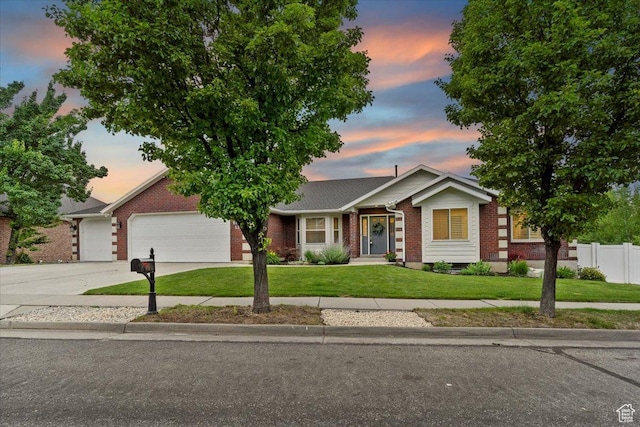 53 N Foxhill Rd N, North Salt Lake, UT 84054 - single story home featuring brick siding, a garage, and concrete driveway