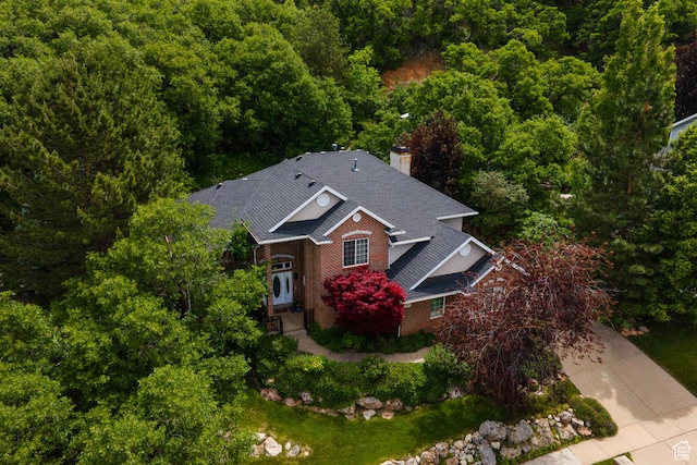 561 S Woodland Dr E, Farmington, UT 84025 - aerial view of property and surrounding area with a forest