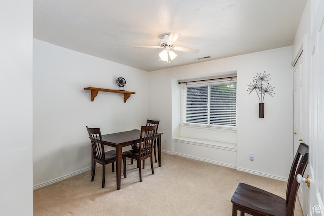 561 S Woodland Dr E, Farmington, UT 84025 - dining space featuring light carpet and ceiling fan