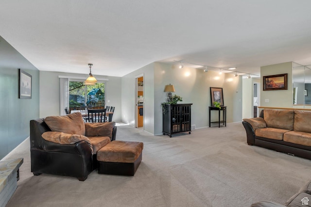 2173 S 1150 E, Bountiful, UT 84010 - living area featuring rail lighting and light colored carpet