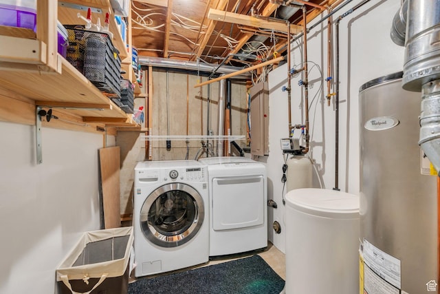 2173 S 1150 E, Bountiful, UT 84010 - washroom with washer and clothes dryer and water heater