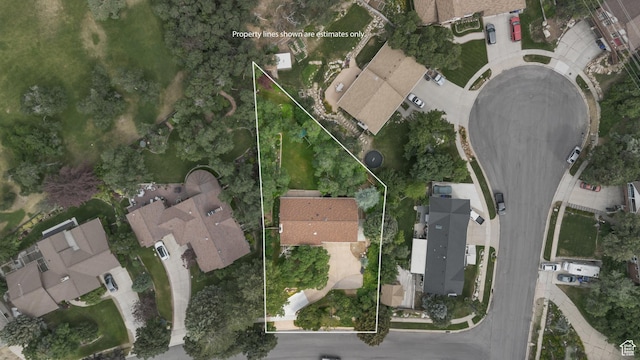 2173 S 1150 E, Bountiful, UT 84010 - aerial perspective of suburban area with property boundaries highlighted
