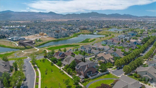4257 W Lake Bridge Dr S, South Jordan, UT 84009 - view of property location featuring a water and mountain view and nearby suburban area