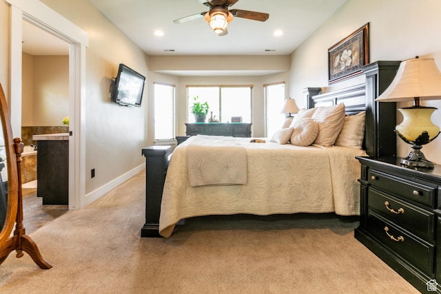 191 W Ranch Rd, Farmington, UT 84025 - carpeted bedroom featuring ceiling fan and recessed lighting