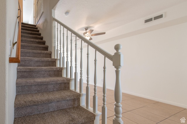 1735 W 540 N Unit 1303, St George, UT 84770 - stairway with ceiling fan and tile patterned flooring