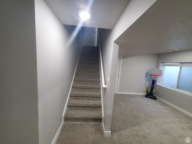 4973 E Oakwood Dr, Eagle Mountain, UT 84005 - stairs featuring carpet flooring and baseboards