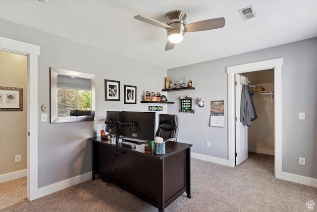 210 E 2150 N, North Ogden, UT 84414 - carpeted office space featuring ceiling fan and baseboards