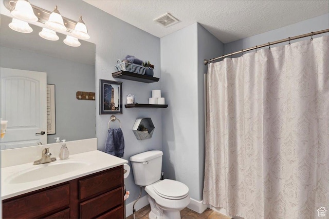 210 E 2150 N, North Ogden, UT 84414 - full bathroom featuring vanity, a textured ceiling, tile patterned flooring, and curtained shower