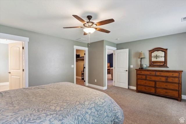 210 E 2150 N, North Ogden, UT 84414 - bedroom featuring carpet, a ceiling fan, and a walk in closet