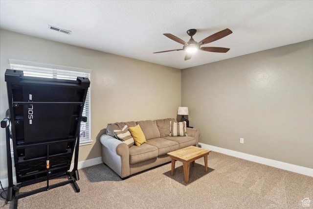 210 E 2150 N, North Ogden, UT 84414 - carpeted living area with ceiling fan and baseboards