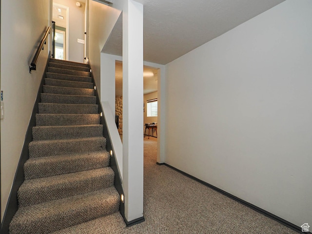 1402 E Valley Ridge Dr S, Sandy, UT 84093 - stairway featuring carpet and baseboards