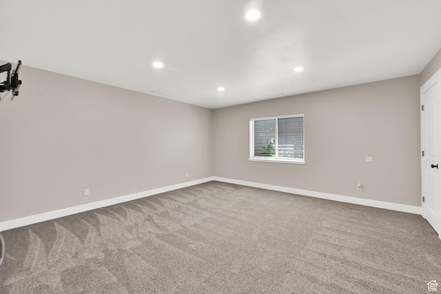3179 W Hayden Ridge Way S, Riverton, UT 84065 - spare room with recessed lighting and carpet flooring