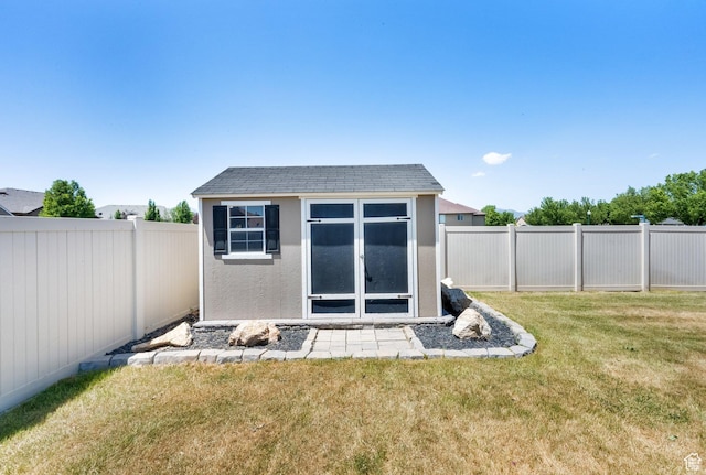3179 W Hayden Ridge Way S, Riverton, UT 84065 - view of shed with a fenced backyard