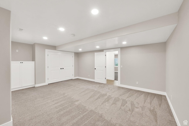 3179 W Hayden Ridge Way S, Riverton, UT 84065 - finished basement featuring recessed lighting and carpet flooring