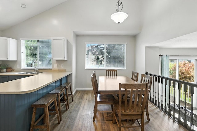 433 W 2425 N, Harrisville, UT 84414 - dining room with light wood-style floors and high vaulted ceiling