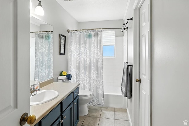 433 W 2425 N, Harrisville, UT 84414 - bathroom with vanity, shower / bath combination with curtain, and tile patterned floors