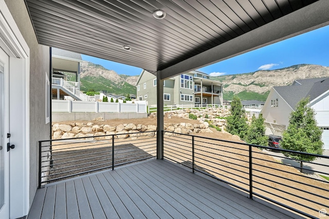 3636 N 500 E, North Ogden, UT 84414 - wooden terrace featuring a mountain view and a residential view