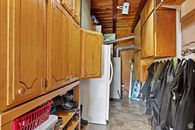 2391 Kays Creek Dr, Layton, UT 84040 - washroom featuring stone finish flooring and wooden ceiling