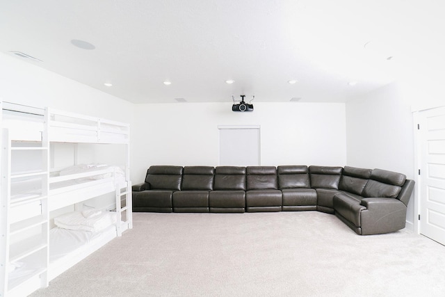 357 W Posies Dr, Garden City, UT 84028 - home theater room with carpet floors and recessed lighting