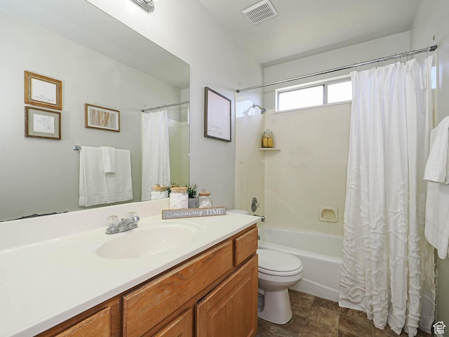136 W 1980 S, Clearfield, UT 84015 - full bathroom with vanity, shower / tub combo with curtain, and stone finish floors
