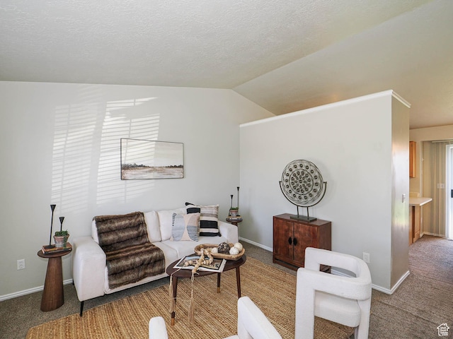 136 W 1980 S, Clearfield, UT 84015 - carpeted living room with vaulted ceiling and a textured ceiling