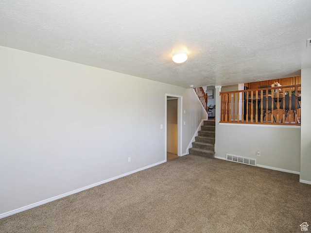 136 W 1980 S, Clearfield, UT 84015 - empty room with a textured ceiling, carpet floors, and stairs