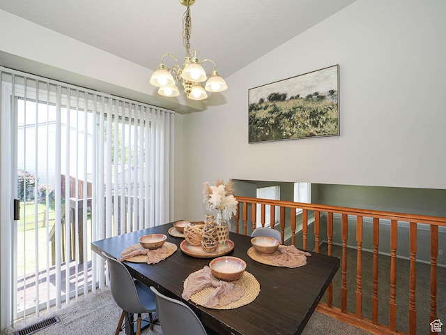 136 W 1980 S, Clearfield, UT 84015 - carpeted dining room featuring a chandelier and vaulted ceiling