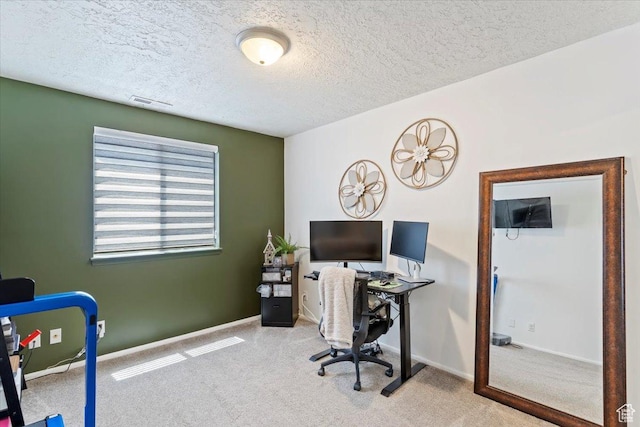1175 E Canyon Rd Unit 83, Ogden, UT 84404 - office area with carpet floors and a textured ceiling