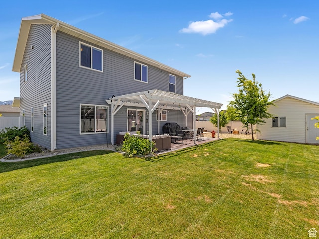3187 N 3450 W, Plain City, UT 84404 - rear view of house featuring a pergola and a patio area