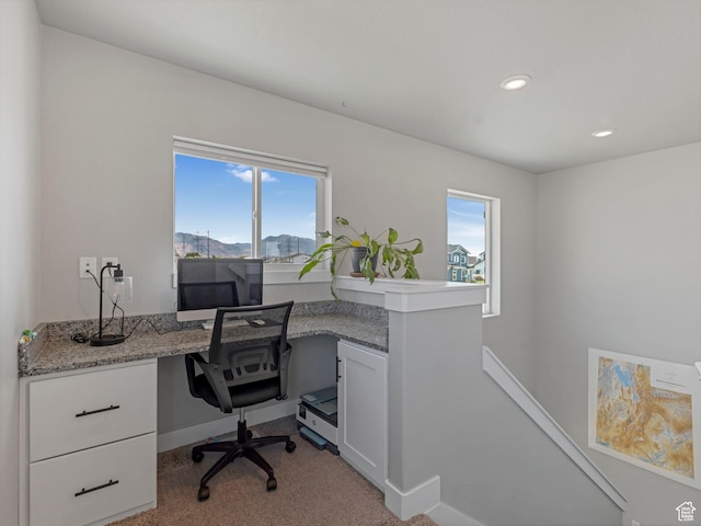 3187 N 3450 W, Plain City, UT 84404 - carpeted office space featuring plenty of natural light, built in desk, and recessed lighting
