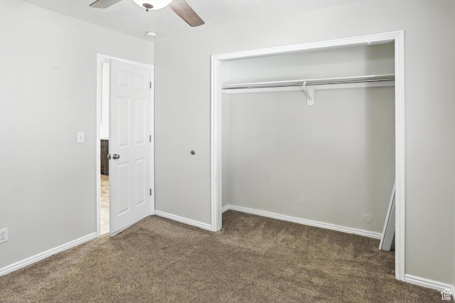452 E 875 N, Ogden, UT 84404 - unfurnished bedroom with carpet floors, a closet, and ceiling fan