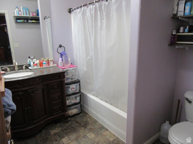 544 E 1875 S, Roosevelt, UT 84066 - full bath with vanity, shower / bath combo, and stone finish floors