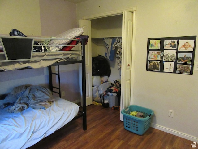 544 E 1875 S, Roosevelt, UT 84066 - bedroom with wood finished floors and a closet