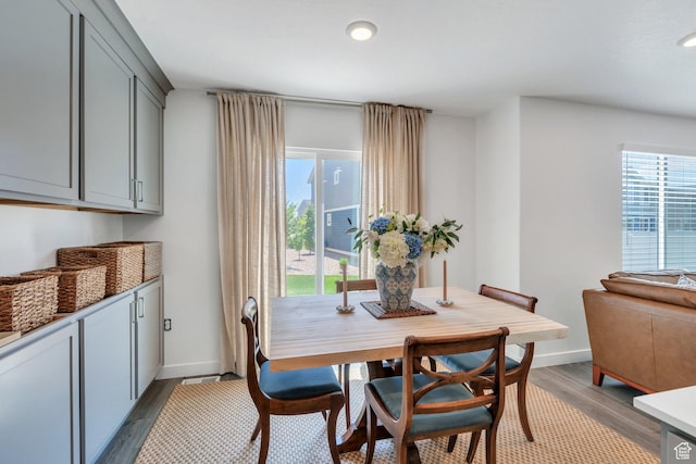 1127 W Hidden Spring Dr, Santaquin, UT 84655 - dining space featuring plenty of natural light, light wood-style floors, and recessed lighting
