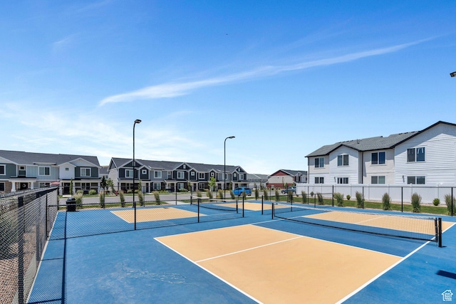 1127 W Hidden Spring Dr, Santaquin, UT 84655 - view of tennis court featuring a residential view