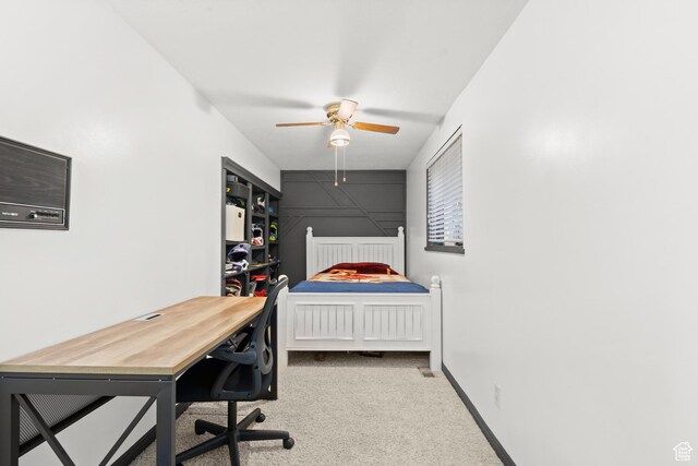958 N Main St W, Farmington, UT 84025 - carpeted bedroom featuring a desk and a ceiling fan