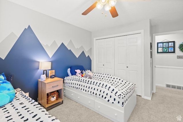 958 N Main St W, Farmington, UT 84025 - carpeted bedroom featuring a closet and ceiling fan
