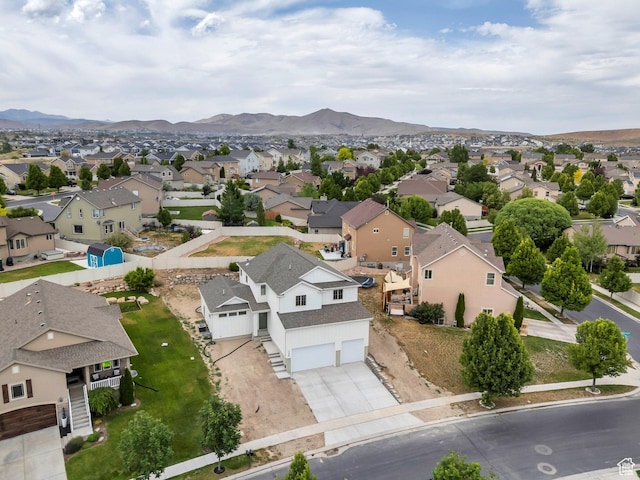 7625 N Silver Creek Way, Eagle Mountain, UT 84005 - aerial view of residential area with a mountain backdrop