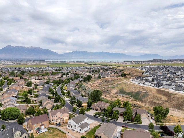 7625 N Silver Creek Way, Eagle Mountain, UT 84005 - aerial perspective of suburban area featuring a mountain backdrop