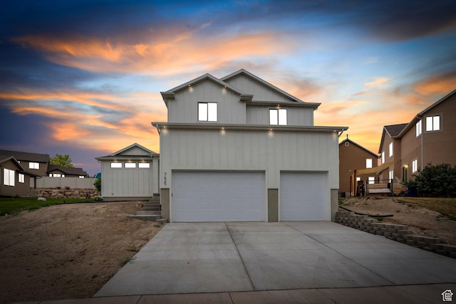 7625 N Silver Creek Way, Eagle Mountain, UT 84005 - view of front of home featuring concrete driveway and a garage