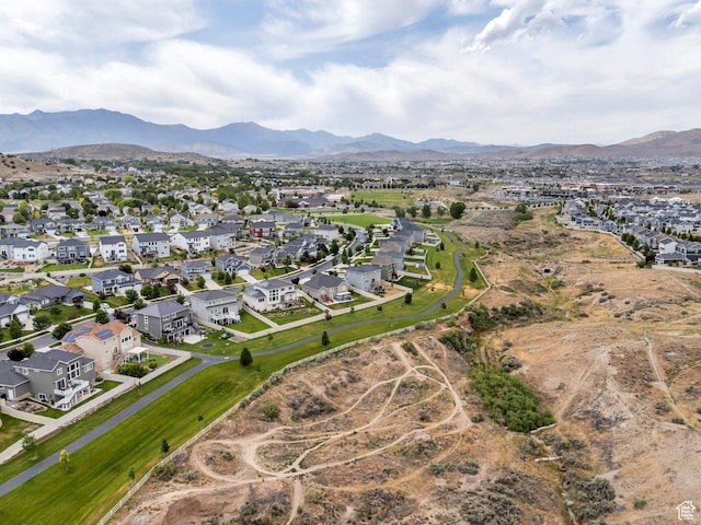 7625 N Silver Creek Way, Eagle Mountain, UT 84005 - aerial view of property's location featuring a mountainous background and nearby suburban area