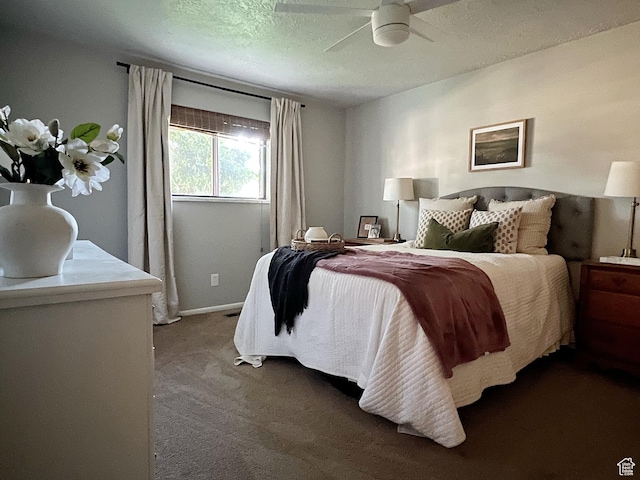 920 S 940 W, Richfield, UT 84701 - bedroom featuring carpet floors, a ceiling fan, and a textured ceiling
